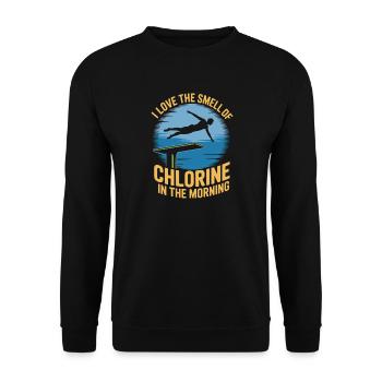 Kunstspringen Turmspringer Sprungbrett - Unisex Pullover - Schwarz - Vorne - Alina (178cm) & Michal (187cm)