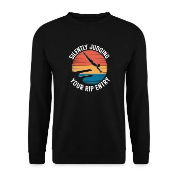Diving diving board - Unisex Sweatshirt - black - Front - Alina (178cm) & Michal (187cm)