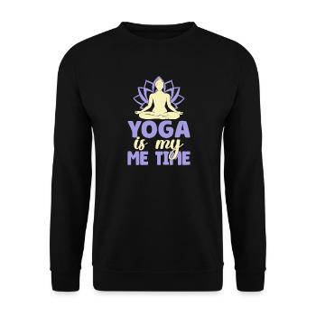 Yoga Is My Me Time Yoga Drôle - Sweat-shirt Unisexe - noir - Devant - Alina (178cm) & Michal (187cm)