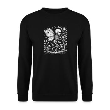 Fée squelette gothique avec phases de lune - Sweat-shirt Unisexe - noir - Devant - Alina (178cm) & Michal (187cm)