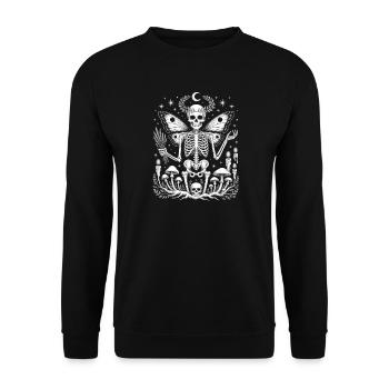 Fée squelette gothique avec phases de lune - Sweat-shirt Unisexe - noir - Devant - Alina (178cm) & Michal (187cm)