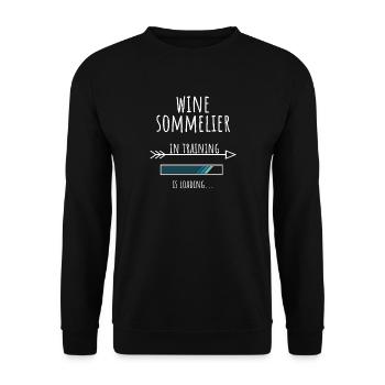 Wine Sommelier Gift Profession Training - Unisex Sweatshirt - black - Front - Alina (178cm) & Michal (187cm)
