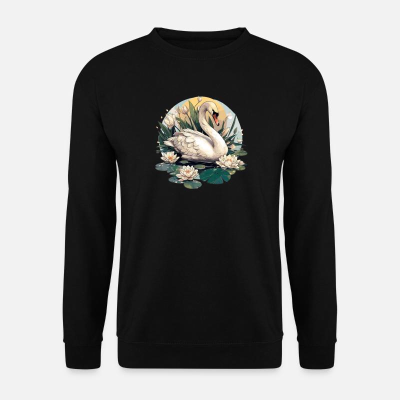 Swans Swan - Unisex Sweatshirt - black