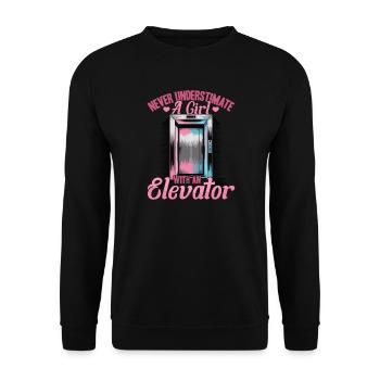 Ascenseur pour tout-petits et enfants - Sweat-shirt Unisexe - noir - Devant - Alina (178cm) & Michal (187cm)