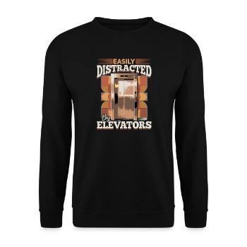 Ascenseur pour tout-petits et enfants - Sweat-shirt Unisexe - noir - Devant - Alina (178cm) & Michal (187cm)
