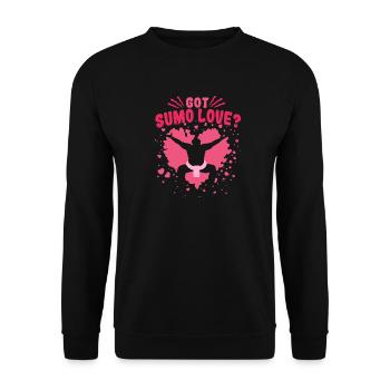 Sumoringer Sumo Wrestling Japanischer Nagoya - Unisex Pullover - Schwarz - Vorne - Alina (178cm) & Michal (187cm)