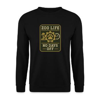 Zookeeper Animal Care Worker Zoo Employee - Unisex Sweatshirt - black - Front - Alina (178cm) & Michal (187cm)