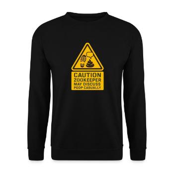 Zookeeper Animal Care Worker Zoo Employee - Unisex Sweatshirt - black - Front - Alina (178cm) & Michal (187cm)