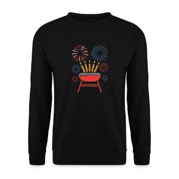 Pitmaster BBQ Skewers Independence Day 4th of - Unisex Sweatshirt - black - Front - Alina (178cm) & Michal (187cm)