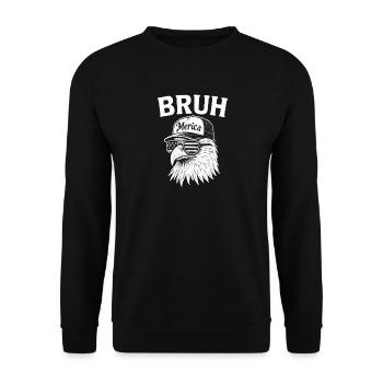 Bruh 4 juillet Eagle Kids Teen 4 juillet Bruh - Sweat-shirt Unisexe - noir - Devant - Alina (178cm) & Michal (187cm)