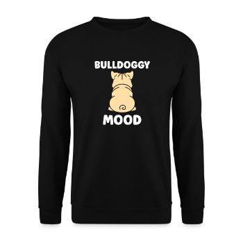 Calmed Mascot Dog Pattern - Unisex Sweatshirt - black - Front - Alina (178cm) & Michal (187cm)