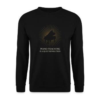 Piano Teacher Music Teacher Funny Teacher - Unisex Sweatshirt - black - Front - Alina (178cm) & Michal (187cm)