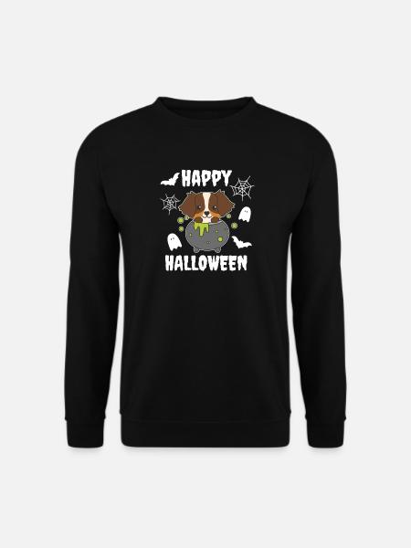 Australian Shepherd Happy Halloween Cauldron - Unisex Sweatshirt - black