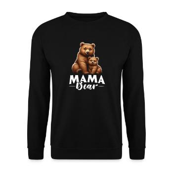 Mama Bear Fête des Mères Mère Parent Mama Bear - Sweat-shirt Unisexe - noir - Devant - Alina (178cm) & Michal (187cm)