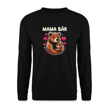 Mama Bear Fête des Mères Mère Parent Mama Bear - Sweat-shirt Unisexe - noir - Devant - Alina (178cm) & Michal (187cm)