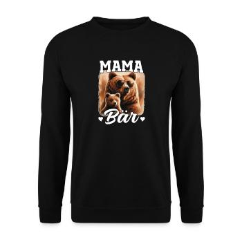 Mama Bear Fête des Mères Mère Parent Mama Bear - Sweat-shirt Unisexe - noir - Devant - Alina (178cm) & Michal (187cm)