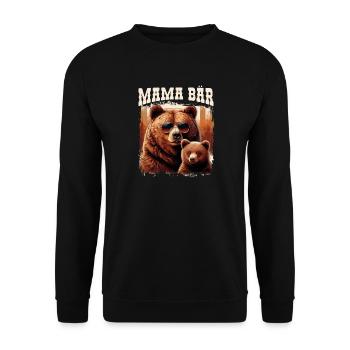 Mama Bear Fête des Mères Mère Parent Mama Bear - Sweat-shirt Unisexe - noir - Devant - Alina (178cm) & Michal (187cm)