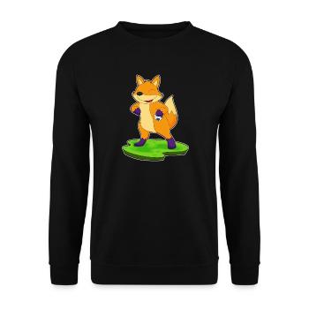 Fuchs Handballspieler Handball - Unisex Pullover - Schwarz - Vorne - Alina (178cm) & Michal (187cm)