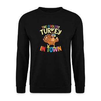 The coolest turkey in town - Unisex Pullover - Schwarz - Vorne - Alina (178cm) & Michal (187cm)