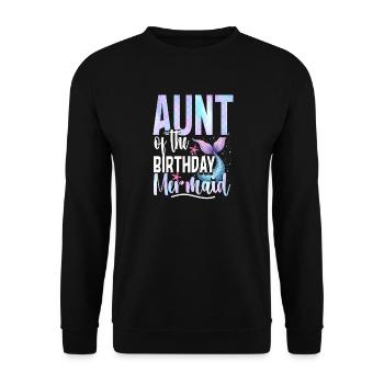 Sirène tante de la sirène d'anniversaire - Sweat-shirt Unisexe - noir - Devant - Alina (178cm) & Michal (187cm)