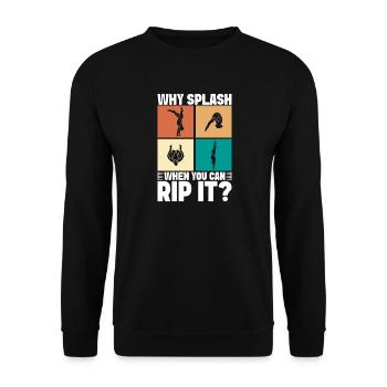 Diving diving board - Unisex Sweatshirt - black - Front - Alina (178cm) & Michal (187cm)
