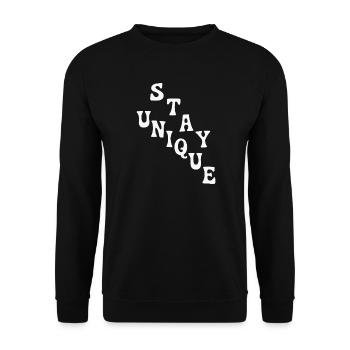 Playful Alphabet Arrangement Design - Unisex Sweatshirt - black - Front - Alina (178cm) & Michal (187cm)
