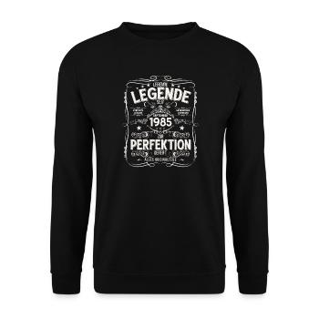 40e anniversaire Millésime Septembre Année 1985 - Sweat-shirt Unisexe - noir - Devant - Alina (178cm) & Michal (187cm)