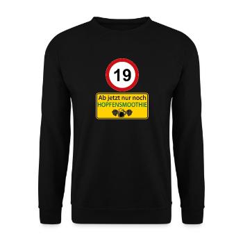 19 From now on only hop smoothie - Unisex Sweatshirt - black - Front - Alina (178cm) & Michal (187cm)
