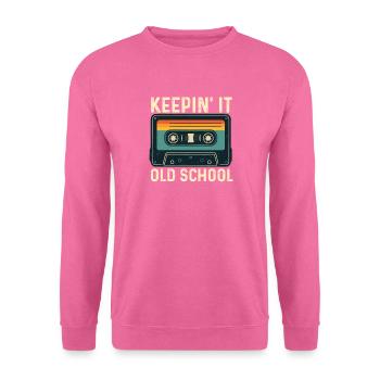 Keepin' It Old School Hip Hop Kultur Retro - Unisex Pullover - Pink - Vorne