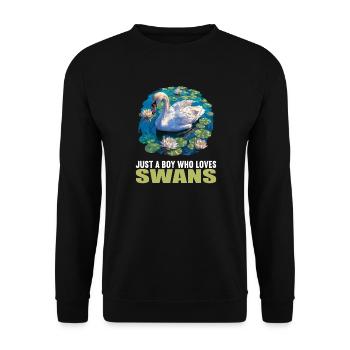 Swans Swan - Unisex Sweatshirt - black - Front - Alina (178cm) & Michal (187cm)