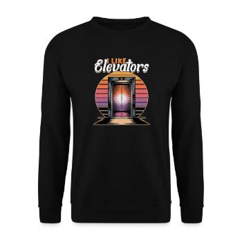 Elevator toddler & kids - Unisex Sweatshirt - black - Front - Alina (178cm) & Michal (187cm)