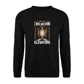 Ascenseur pour tout-petits et enfants - Sweat-shirt Unisexe - noir - Devant - Alina (178cm) & Michal (187cm)