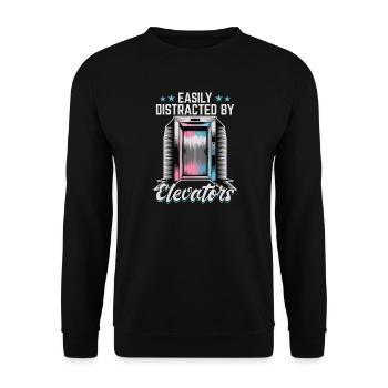 Ascenseur pour tout-petits et enfants - Sweat-shirt Unisexe - noir - Devant - Alina (178cm) & Michal (187cm)