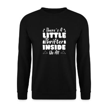 Friperie Petit Friperie En Nous Tous Amour - Sweat-shirt Unisexe - noir - Devant - Alina (178cm) & Michal (187cm)