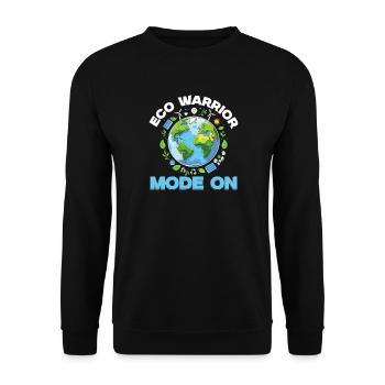 Éco-guerrier écologiste Mode activé - Sweat-shirt Unisexe - noir - Devant - Alina (178cm) & Michal (187cm)