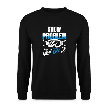 Ski Skier Wintersport Snow Problem - Unisex Sweatshirt - black - Front - Alina (178cm) & Michal (187cm)