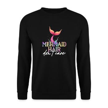 Sirène Sirène Cheveux Je m'en fiche - Sweat-shirt Unisexe - noir - Devant - Alina (178cm) & Michal (187cm)