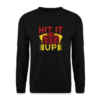 Gambling Fan Hit It Up Casino - Unisex Pullover - Schwarz - Vorne - Alina (178cm) & Michal (187cm)