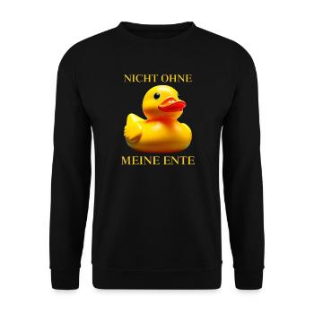 Canard en caoutchouc PAS SANS MON CANARD - Sweat-shirt Unisexe - noir - Devant - Alina (178cm) & Michal (187cm)