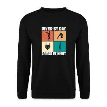 Plongeoir - Sweat-shirt Unisexe - noir - Devant - Alina (178cm) & Michal (187cm)