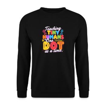 Braille teacher Braille - Unisex Sweatshirt - black - Front - Alina (178cm) & Michal (187cm)