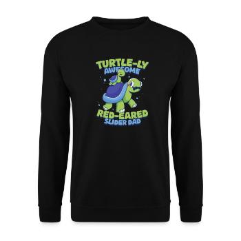 Red-eared Turtle - Unisex Sweatshirt - black - Front - Alina (178cm) & Michal (187cm)