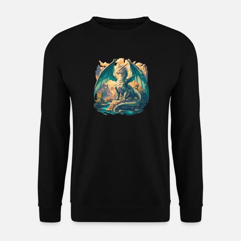 Drachen Drache - Unisex Pullover - Schwarz