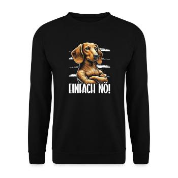Simply Nope Dachshund Dachshund Stubborn Dog - Unisex Sweatshirt - black - Front - Alina (178cm) & Michal (187cm)