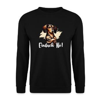 Simply Nope Dachshund Dachshund Stubborn Dog - Unisex Sweatshirt - black - Front - Alina (178cm) & Michal (187cm)