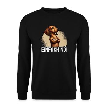 Simply Nope Dachshund Dog Dog Breed - Unisex Sweatshirt - black - Front - Alina (178cm) & Michal (187cm)
