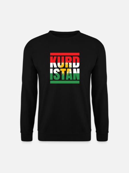 Kurdistan Flagge mit Sonnenmotif - Unisex Pullover - Schwarz