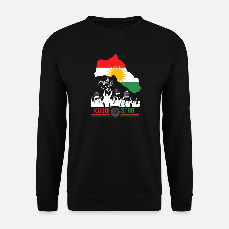 Kurdish flags with Kurdistan Kurd - Unisex Sweatshirt - black