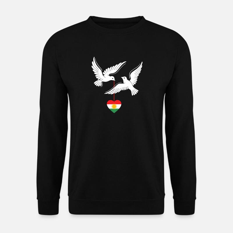 Kurdistan Kurden mit kurdischer Flagge - Unisex Pullover - Schwarz
