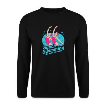 Synchronschwimmen Kunstschwimmen Wassersport - Unisex Pullover - Schwarz - Vorne - Alina (178cm) & Michal (187cm)